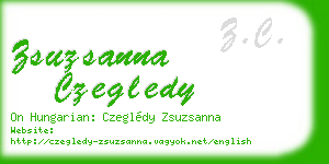 zsuzsanna czegledy business card